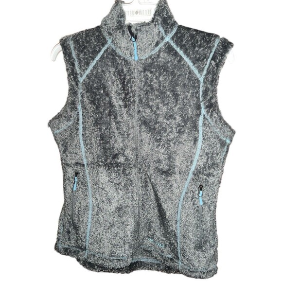 Marmot vest Womens Sz M Fleece Full Zip Fuzzy Sleeveless Zip Pockets gorp hiking - Picture 1 of 7